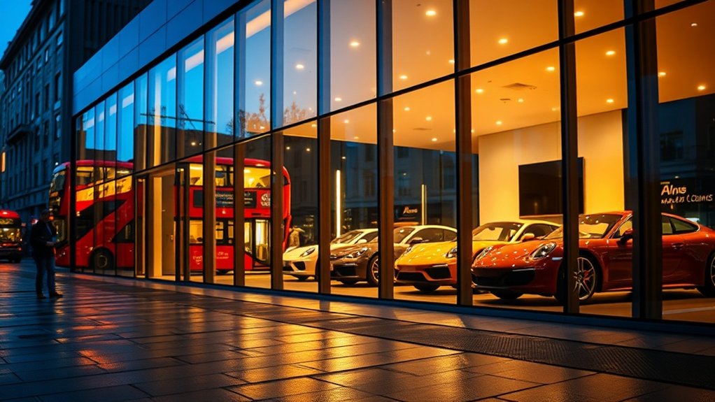 Car Showroom Glazing Poplar