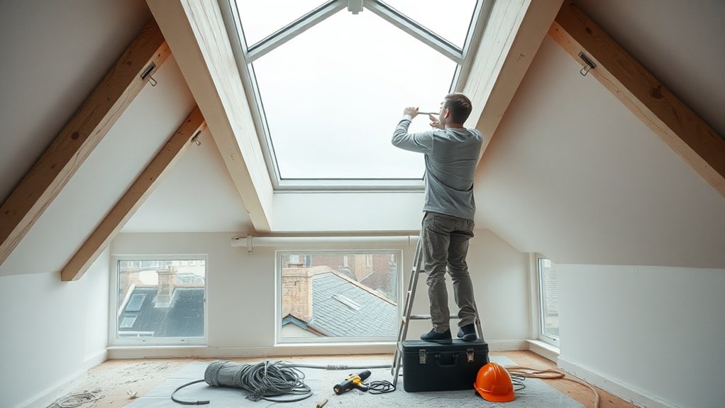 Electric Skylight Installation Poplar