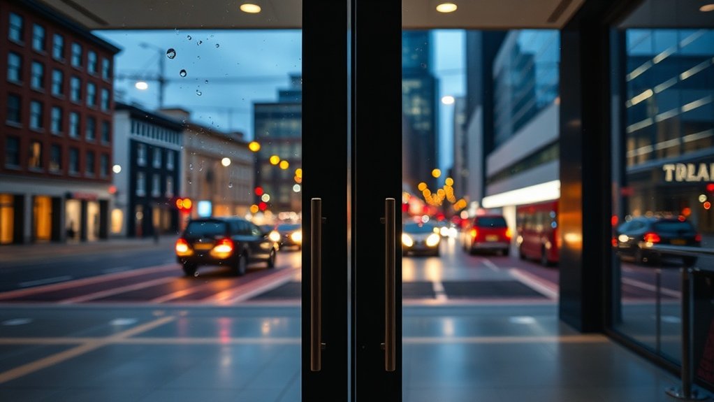 Glass Doors Chrisp Street Market