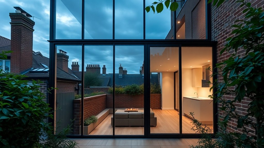 Glass Extension Walls Poplar