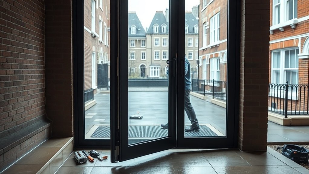 Pivot Door Installation Poplar