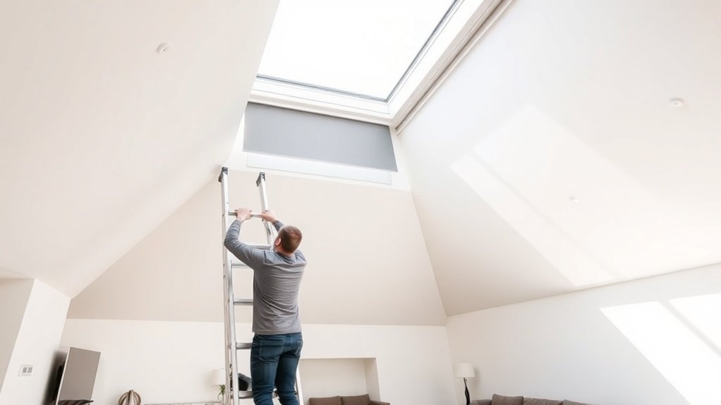 Skylight Blinds Installation Poplar