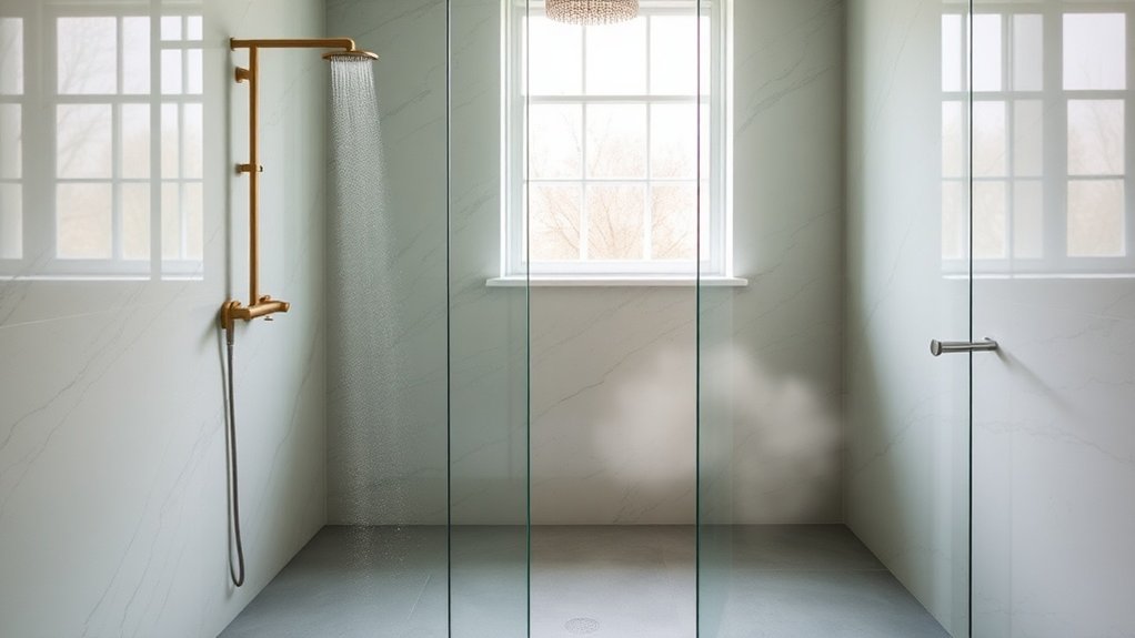 Wet Room Glass Panels Poplar