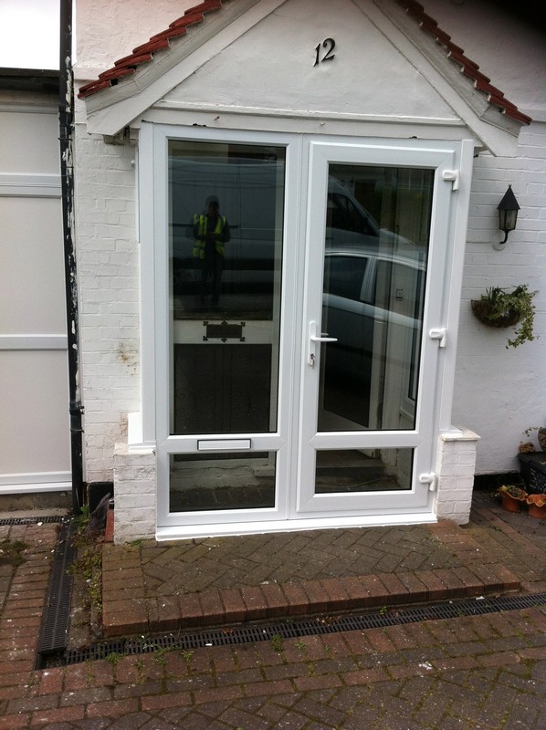 uPVC French doors fitted as front entrance in Poplar