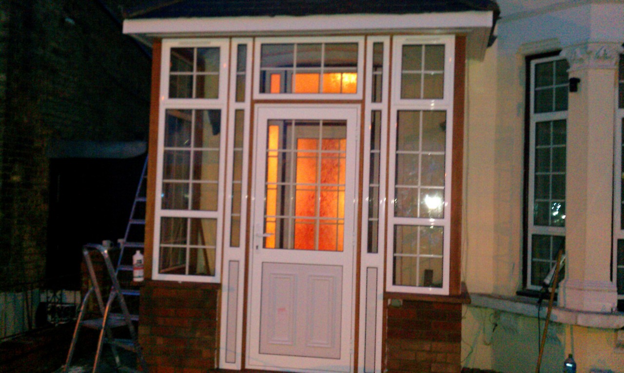 uPVC porch with Georgian bar glazing installed in Poplar
